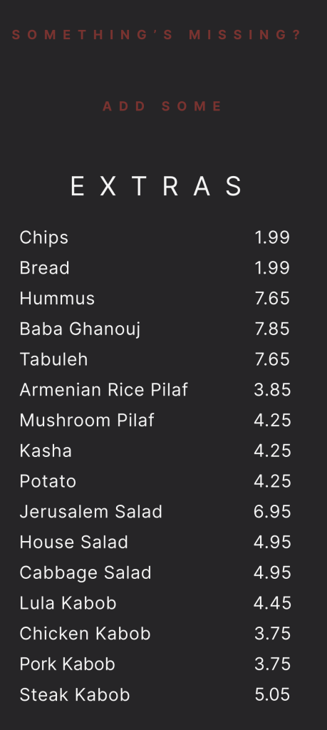 Menu – Armo Grill